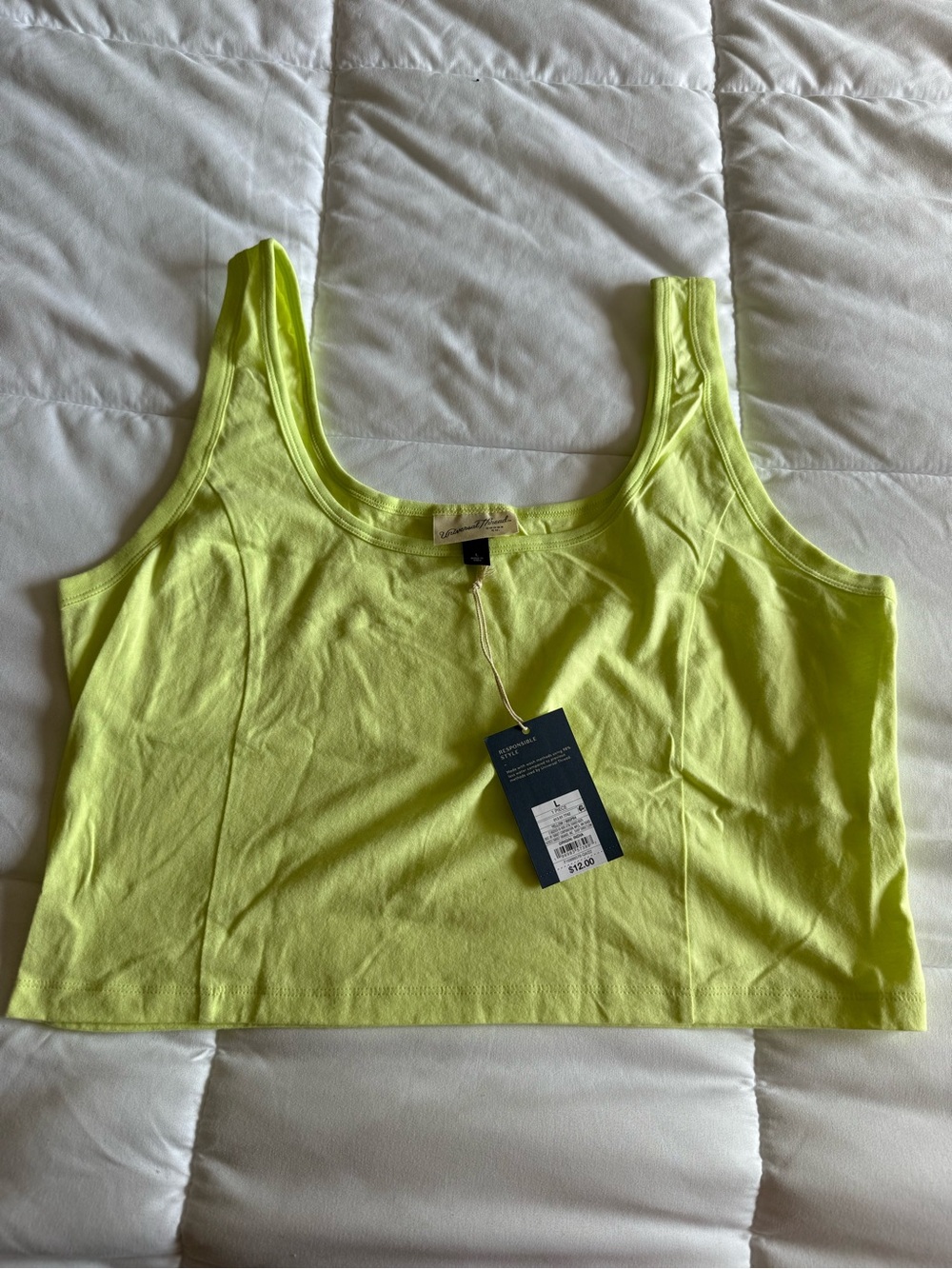 Universal Thread Neon Lime Cropped Tank